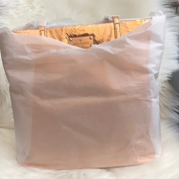Kate Spade Rose Gold Tote -Brand New With Tags still in plastic